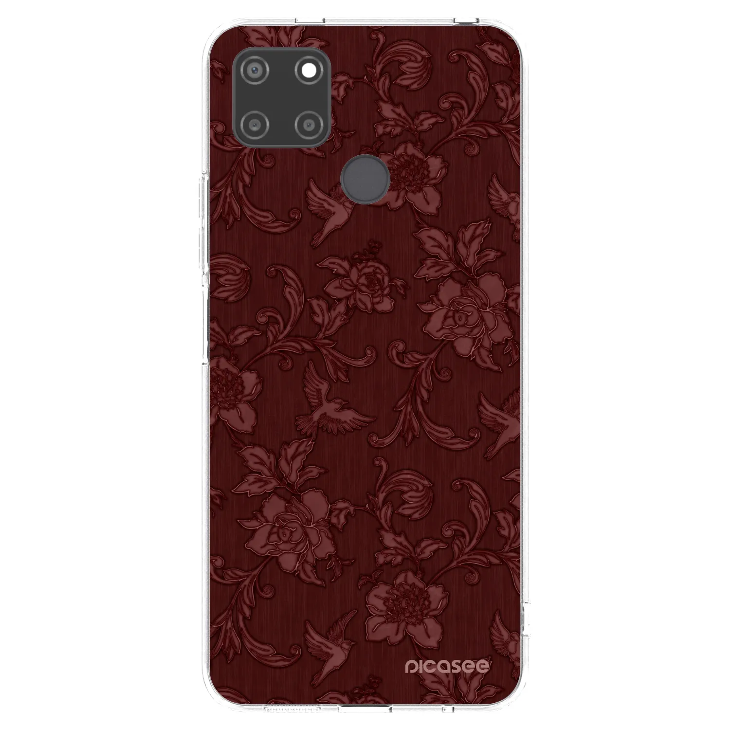Picasee silikonski prozorni ovitek za Realme C21Y - Red Elegance