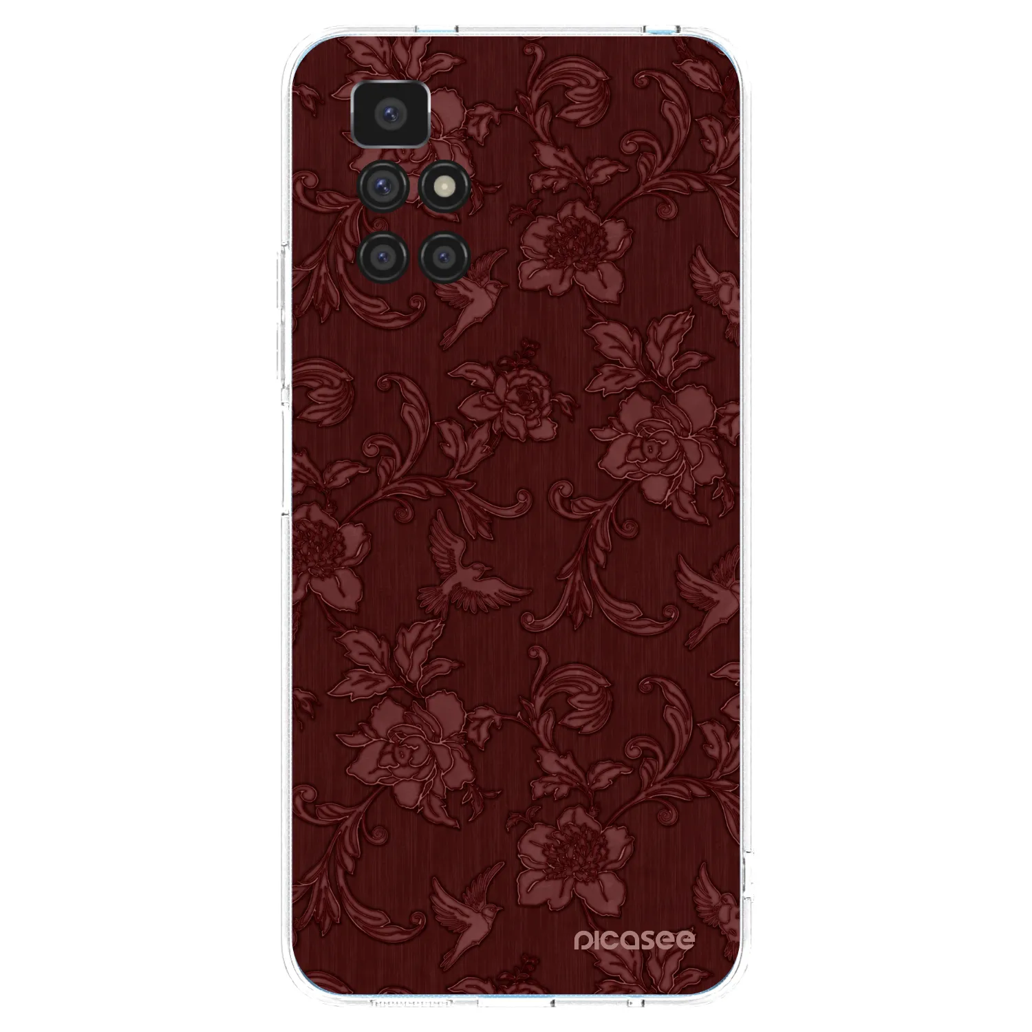 Picasee silikonski prozorni ovitek za Xiaomi Redmi 10 (2022) - Red Elegance