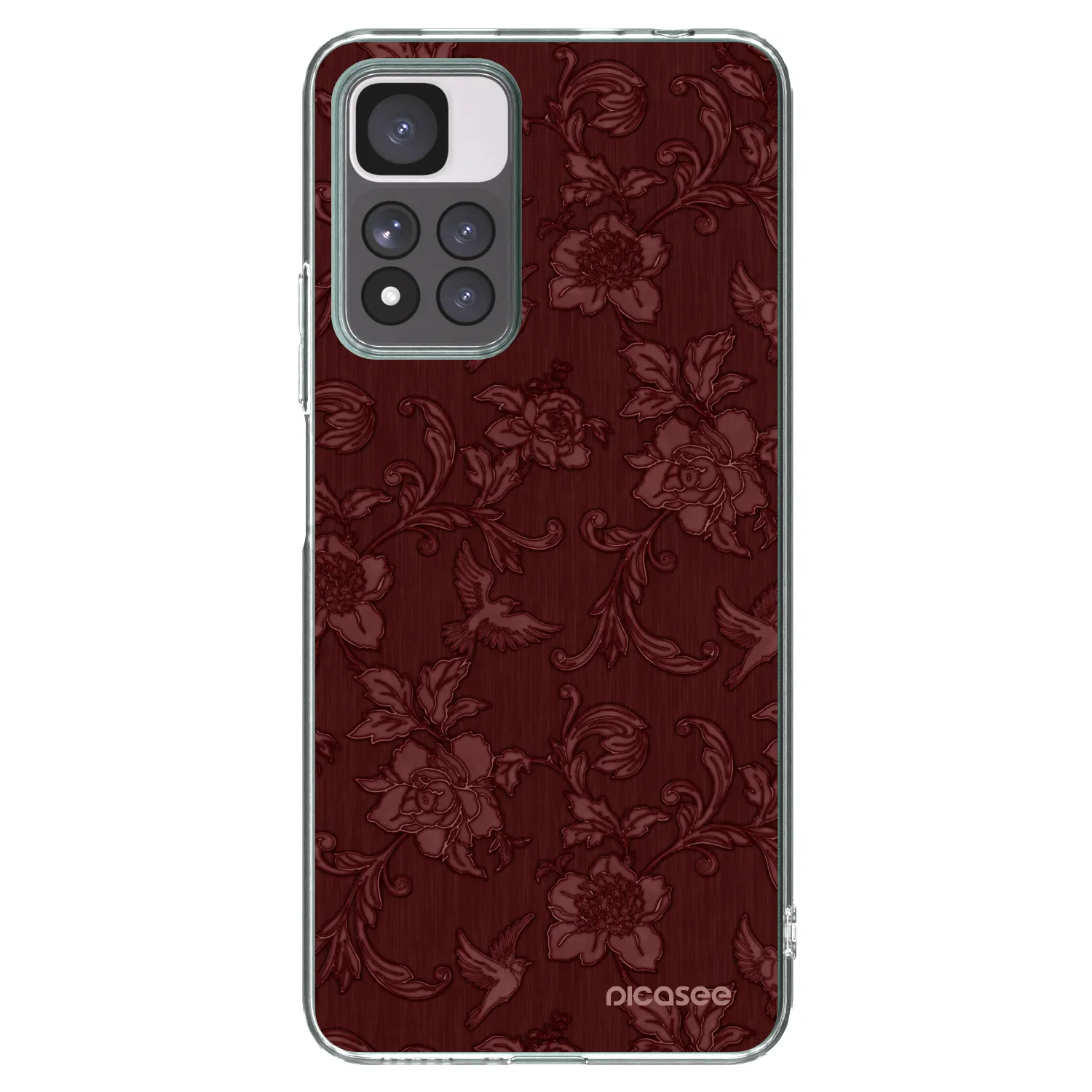 Picasee silikonski prozorni ovitek za Xiaomi Redmi Note 11 Pro+ 5G - Red Elegance