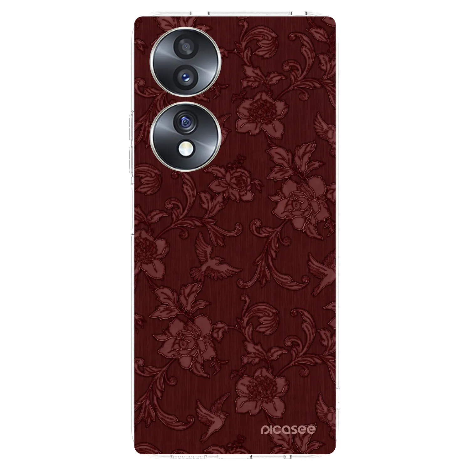 Picasee silikonski prozorni ovitek za Honor 70 - Red Elegance