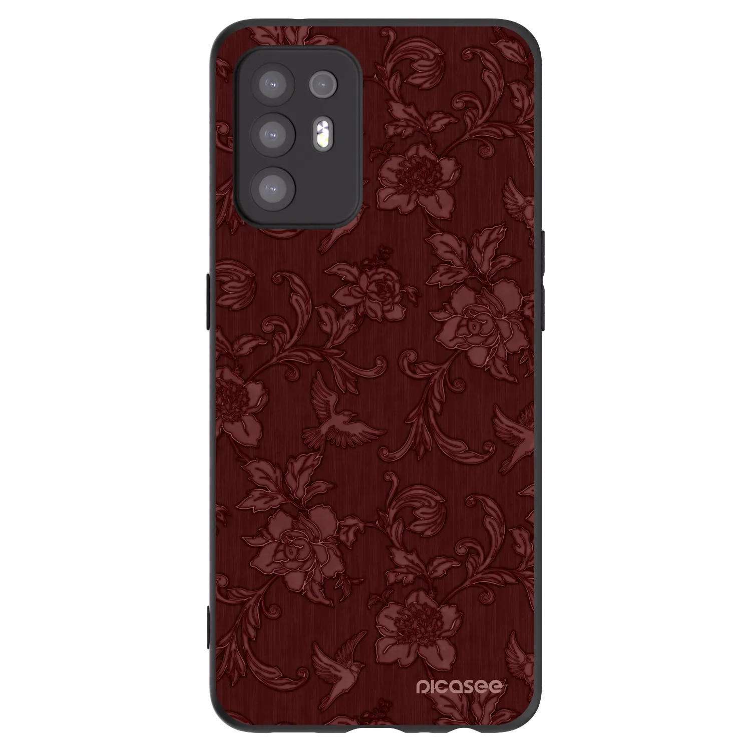 Picasee silikonski črni ovitek za OPPO A94 5G - Red Elegance