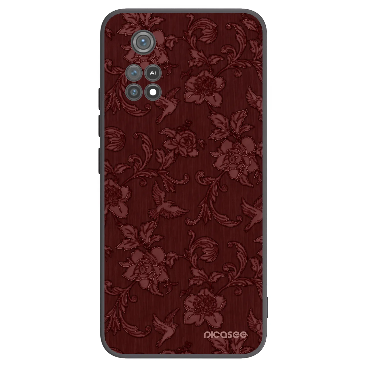 Picasee silikonski črni ovitek za Xiaomi Poco M4 Pro - Red Elegance