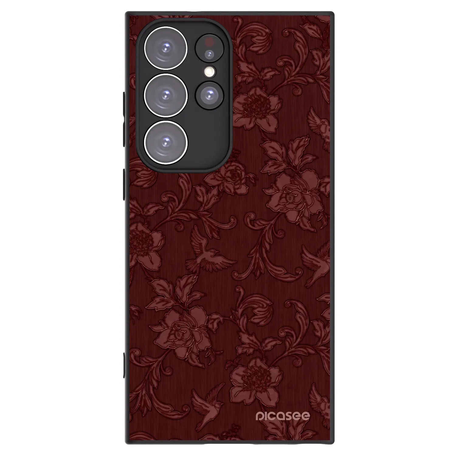 Picasee silikonski črni ovitek za Samsung Galaxy S23 Ultra 5G - Red Elegance