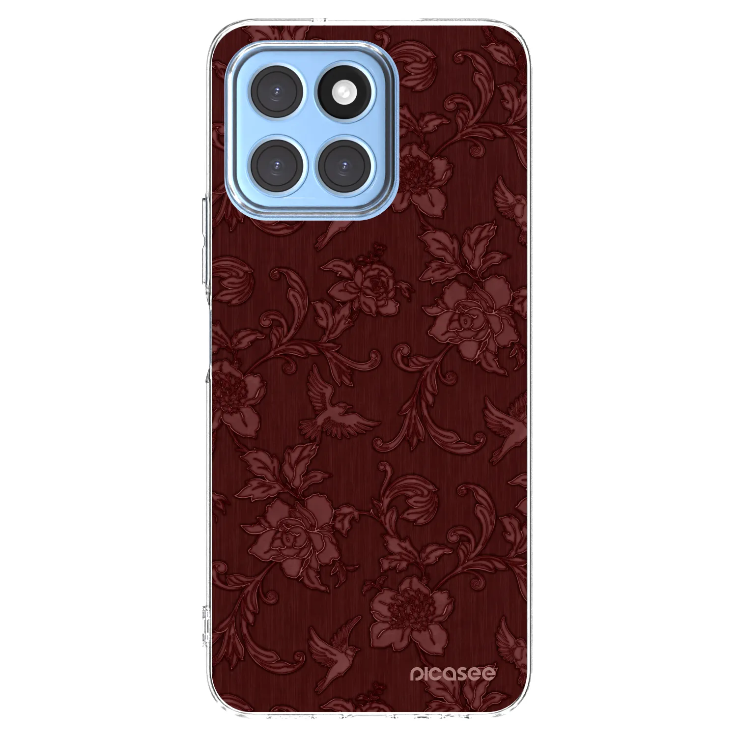 Picasee silikonski prozorni ovitek za Honor X8 5G - Red Elegance