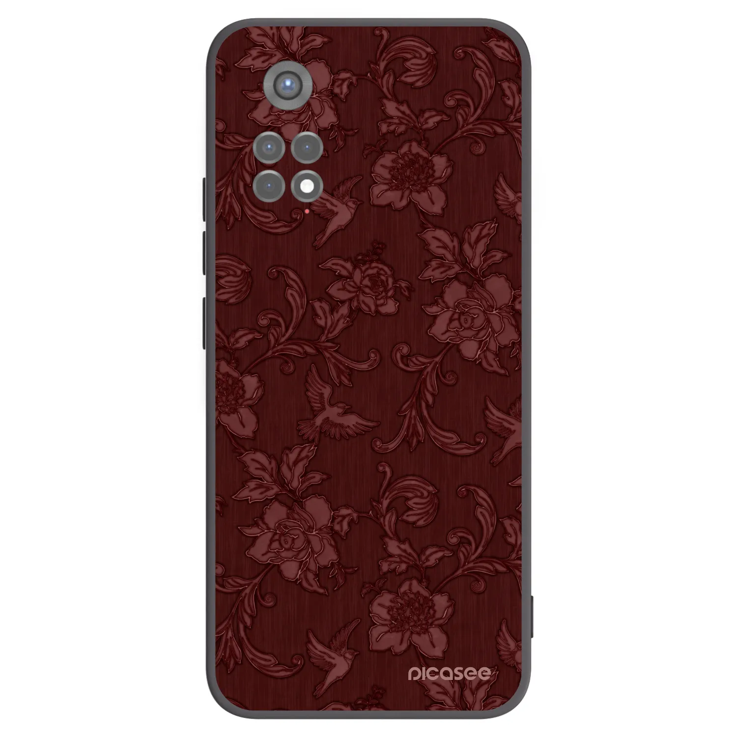 Picasee silikonski črni ovitek za Xiaomi Redmi Note 11S 5G - Red Elegance