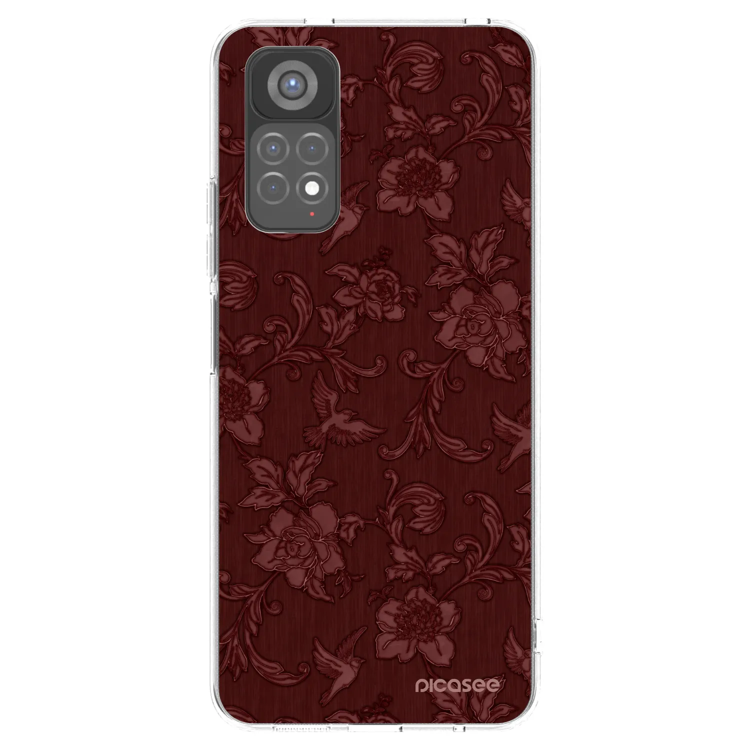 Picasee silikonski prozorni ovitek za Xiaomi Redmi Note 11S 5G - Red Elegance