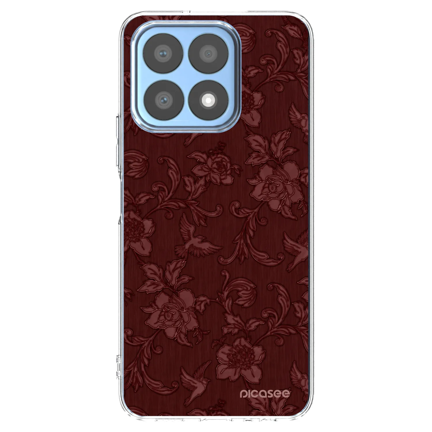 Picasee silikonski prozorni ovitek za Honor X8a - Red Elegance