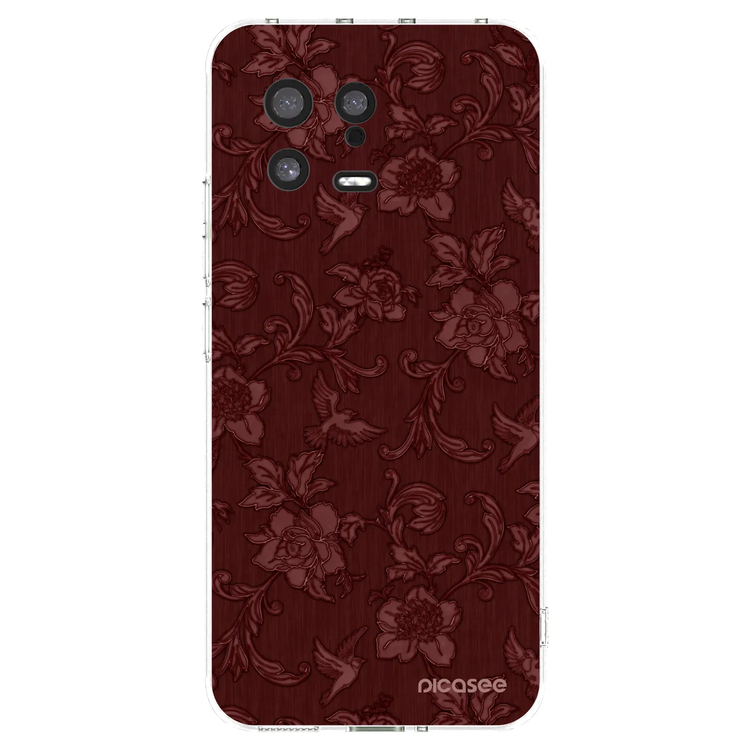 Picasee silikonski prozorni ovitek za Xiaomi 13 - Red Elegance