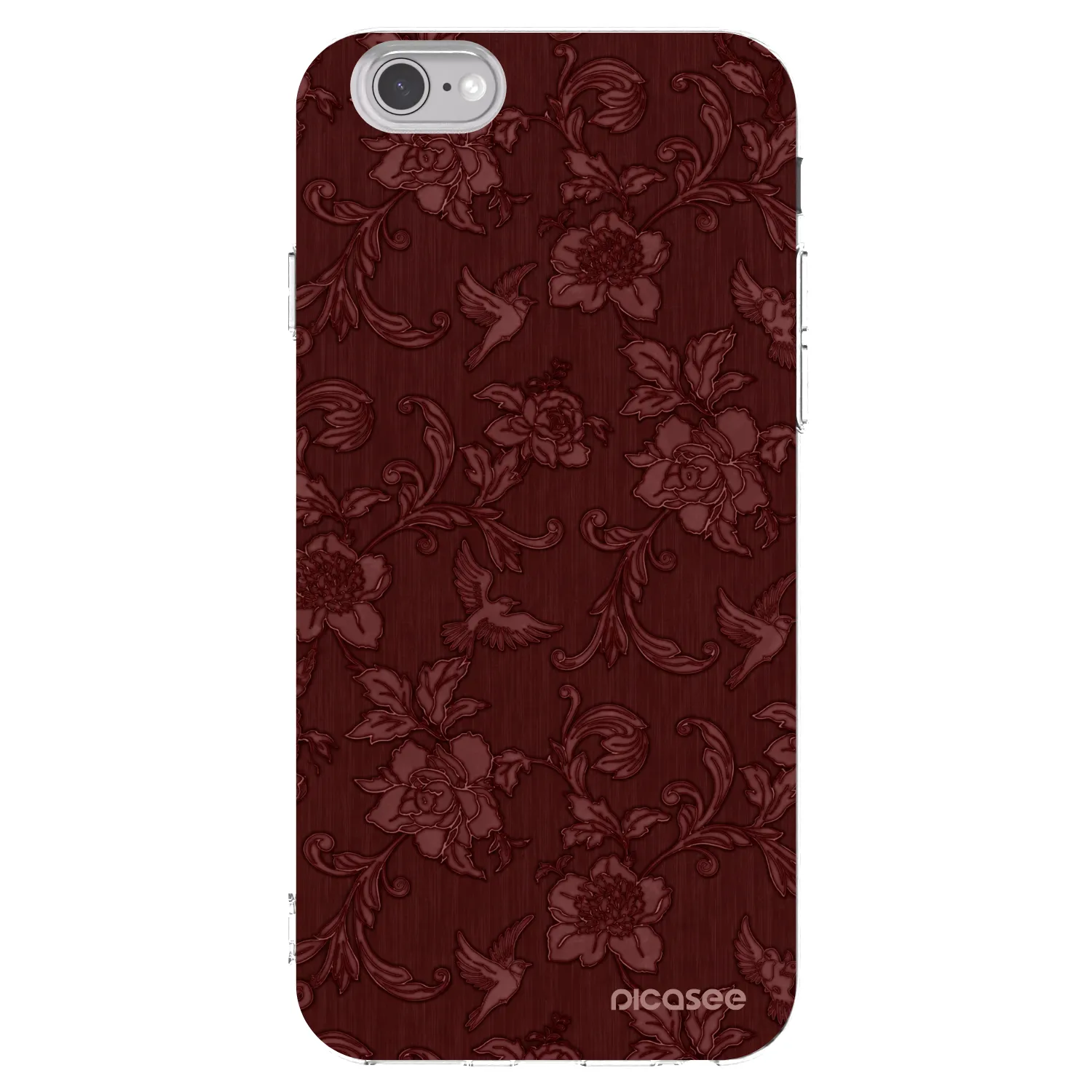 Picasee silikonski prozorni ovitek za Apple iPhone 6/6S - Red Elegance