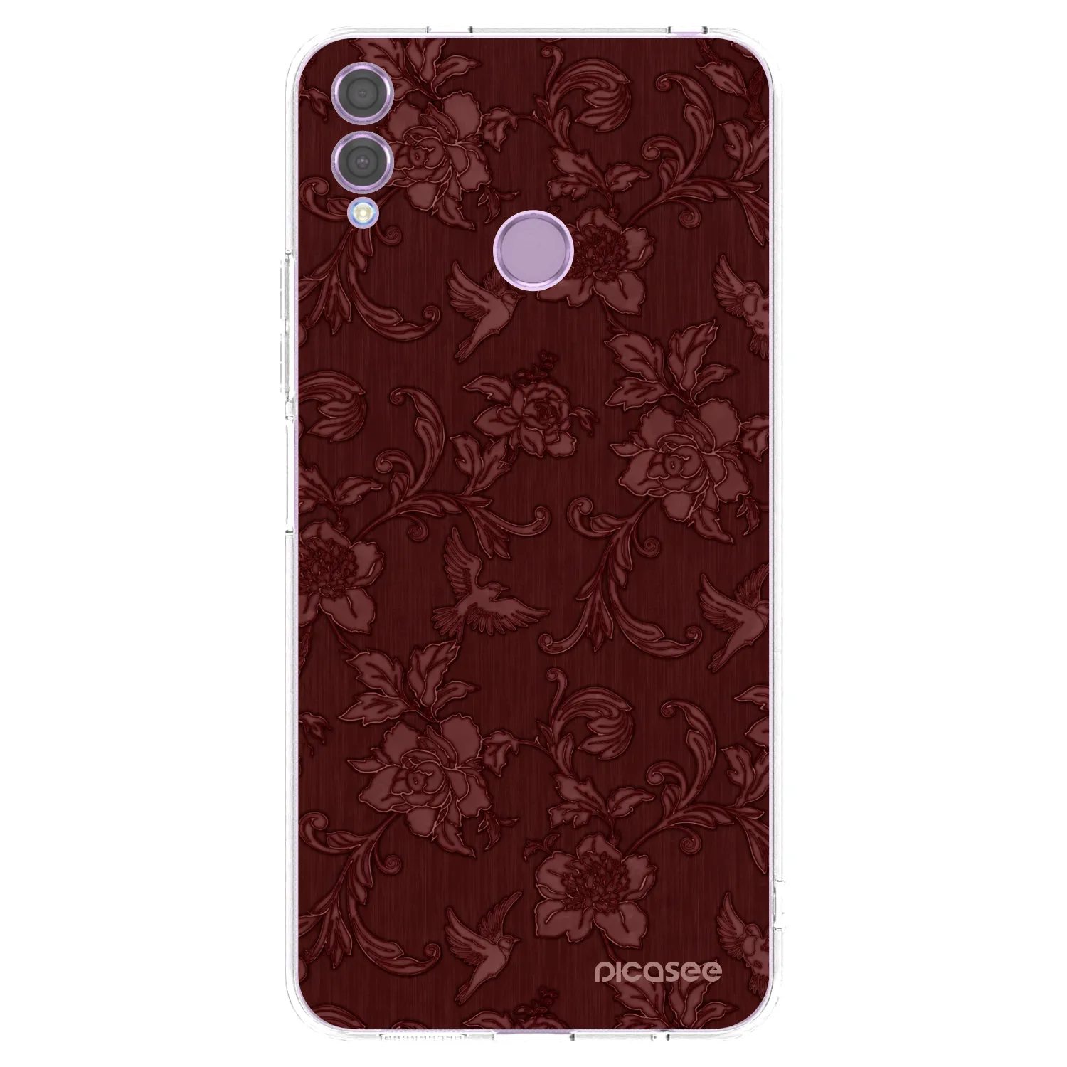 Picasee silikonski prozorni ovitek za Honor 8X - Red Elegance