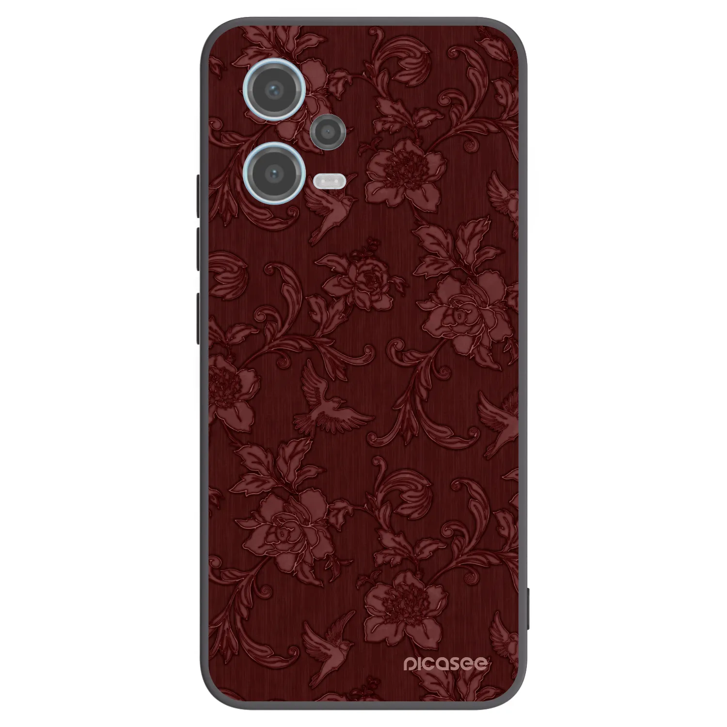 Picasee silikonski črni ovitek za Xiaomi Redmi Note 12 5G - Red Elegance