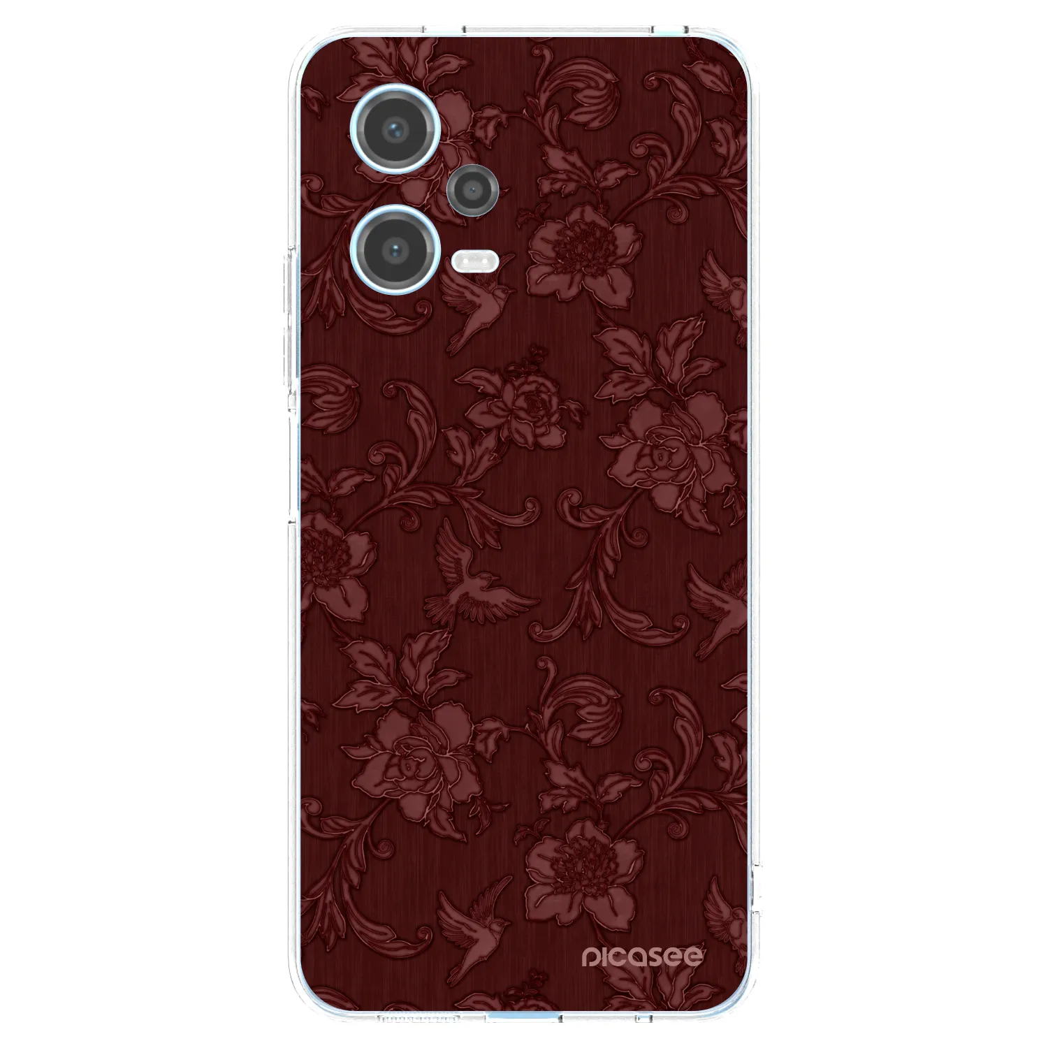 Picasee silikonski prozorni ovitek za Xiaomi Redmi Note 12 5G - Red Elegance