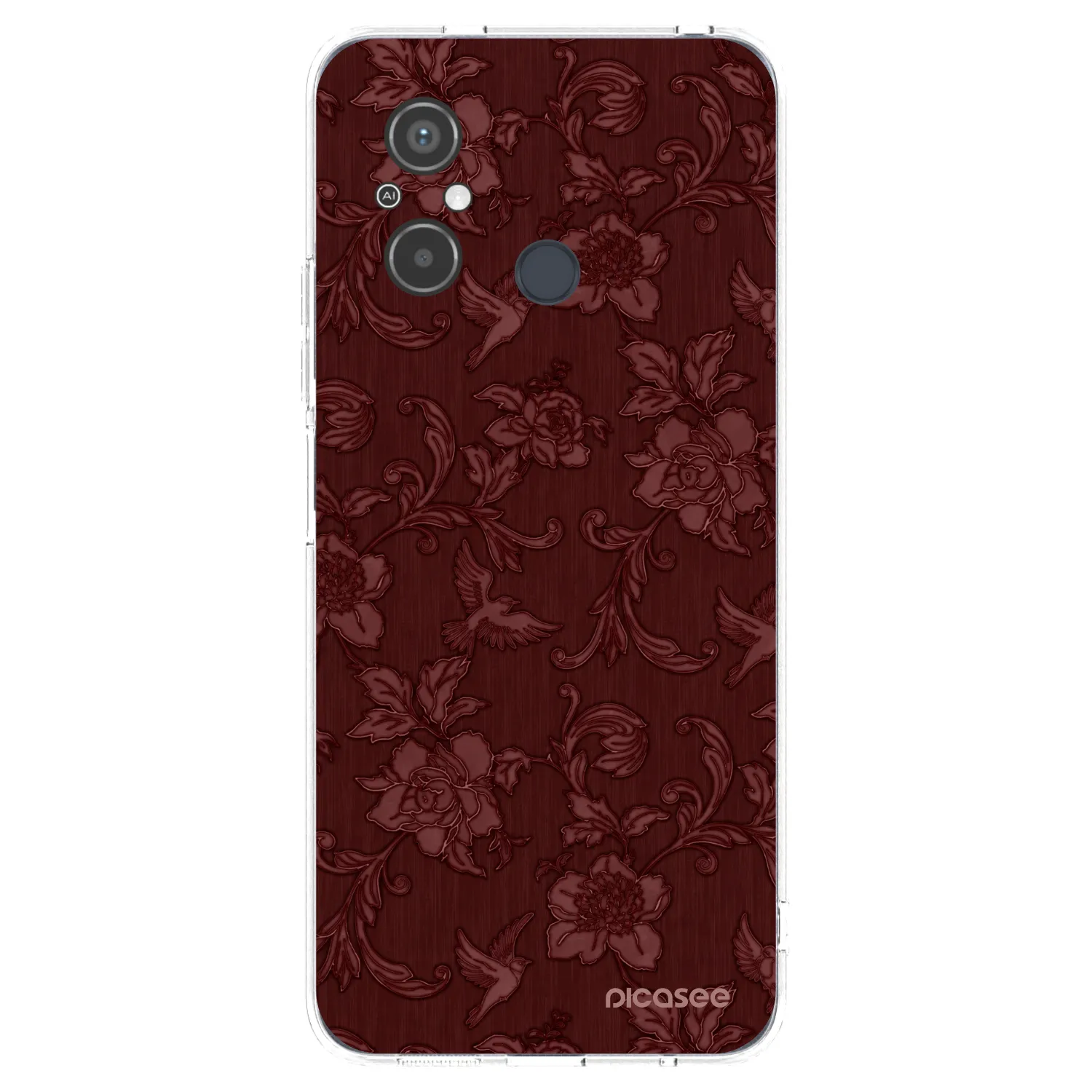 Picasee silikonski prozorni ovitek za Xiaomi Redmi 12C - Red Elegance