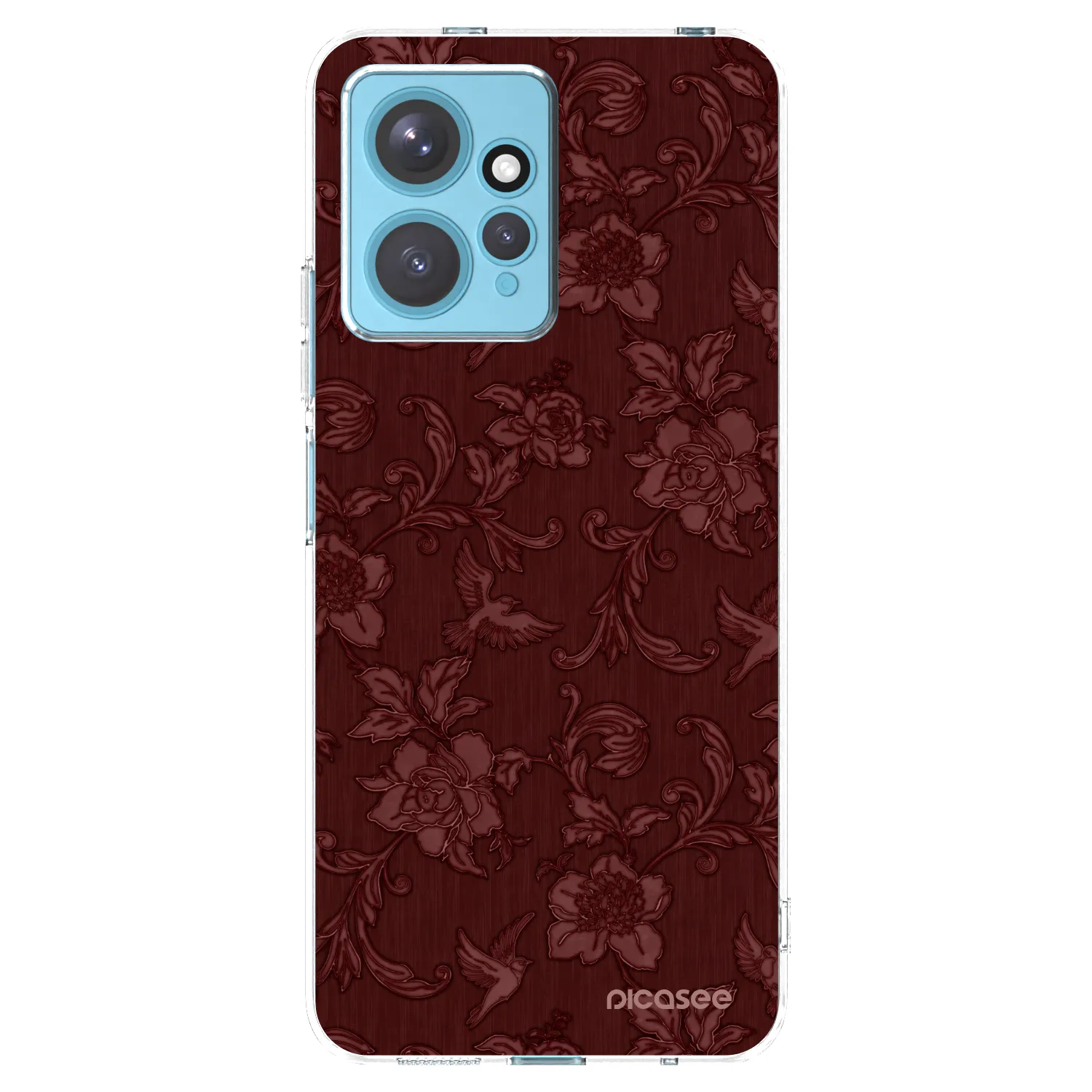 Picasee silikonski prozorni ovitek za Xiaomi Redmi Note 12 4G - Red Elegance