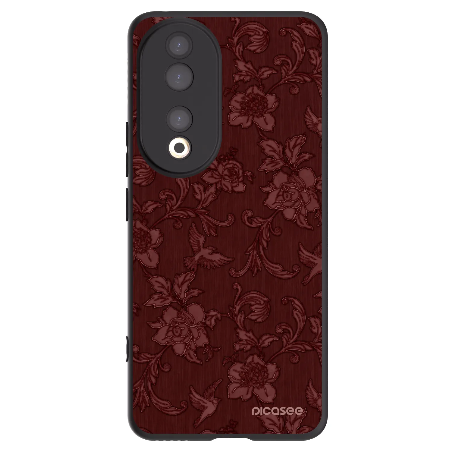 Picasee silikonski črni ovitek za Honor 90 5G - Red Elegance