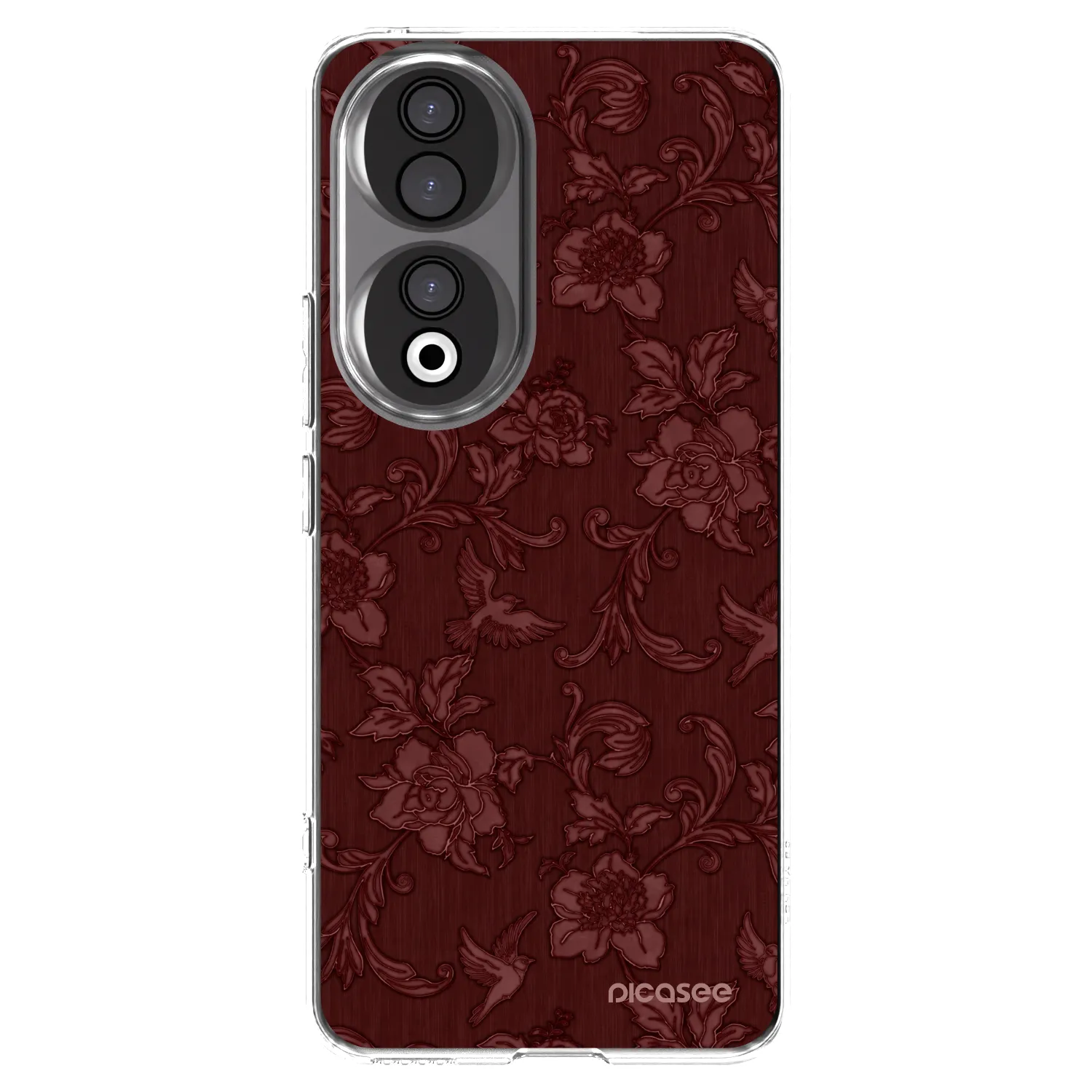 Picasee silikonski prozorni ovitek za Honor 90 5G - Red Elegance