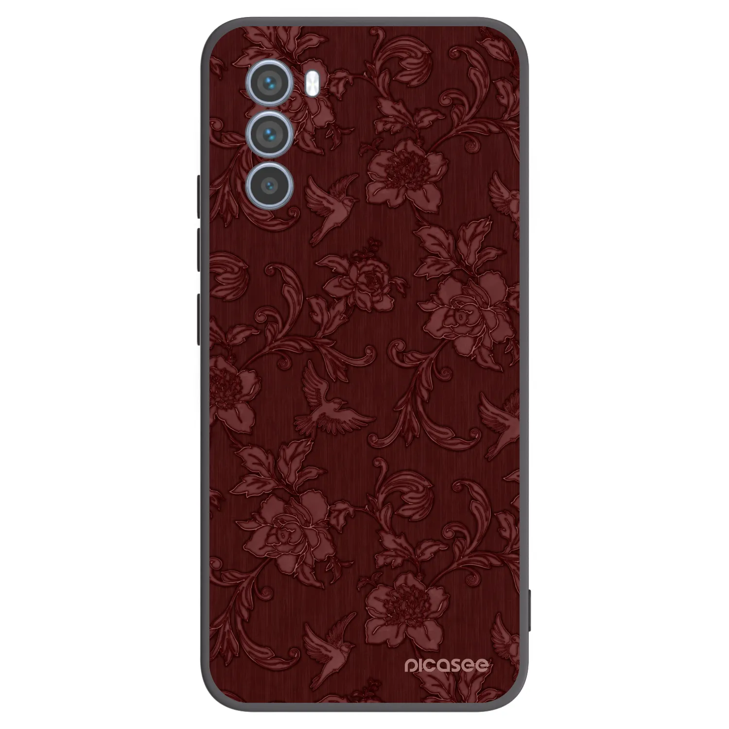 Picasee silikonski črni ovitek za Motorola Moto G62 - Red Elegance