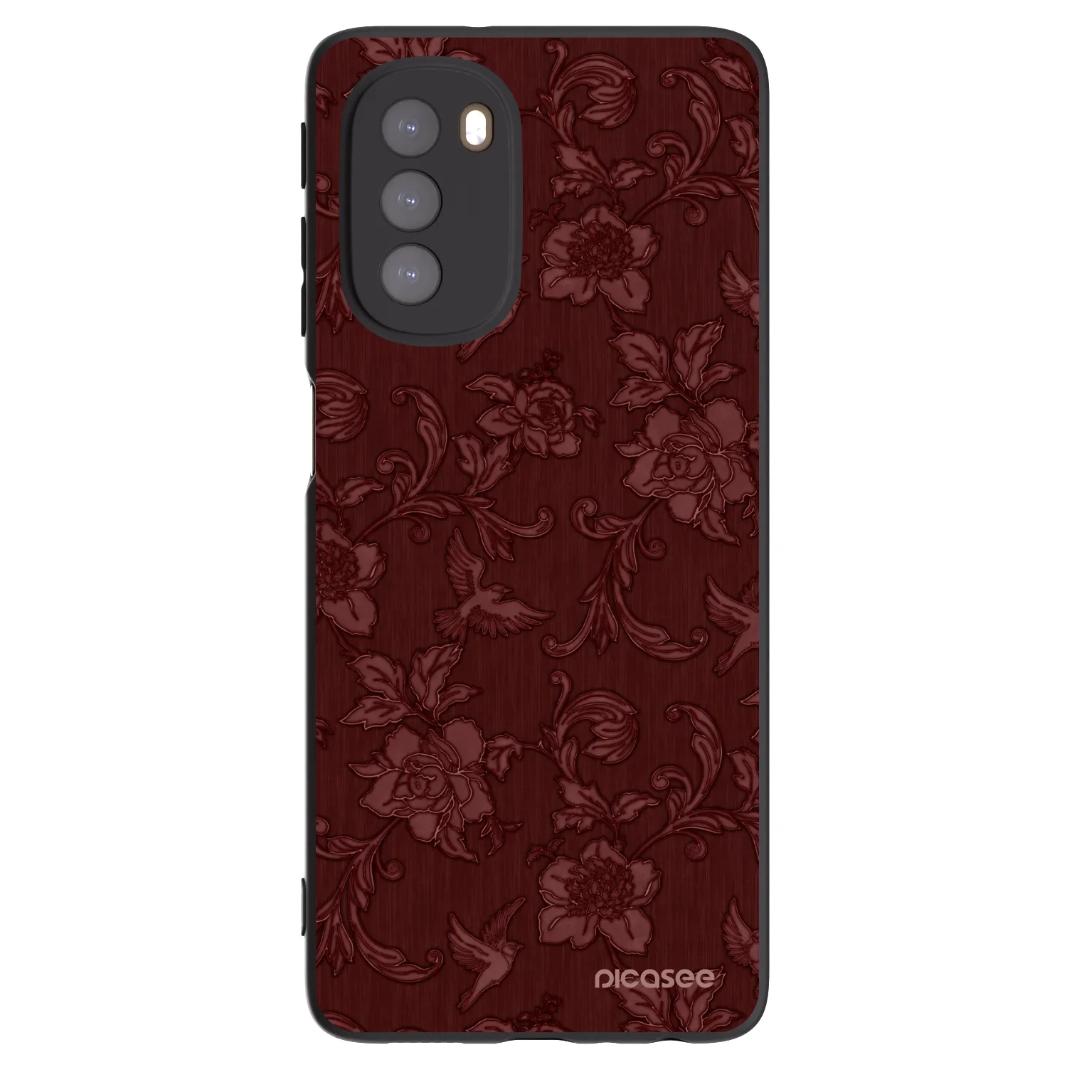 Picasee silikonski črni ovitek za Motorola Moto G51 - Red Elegance