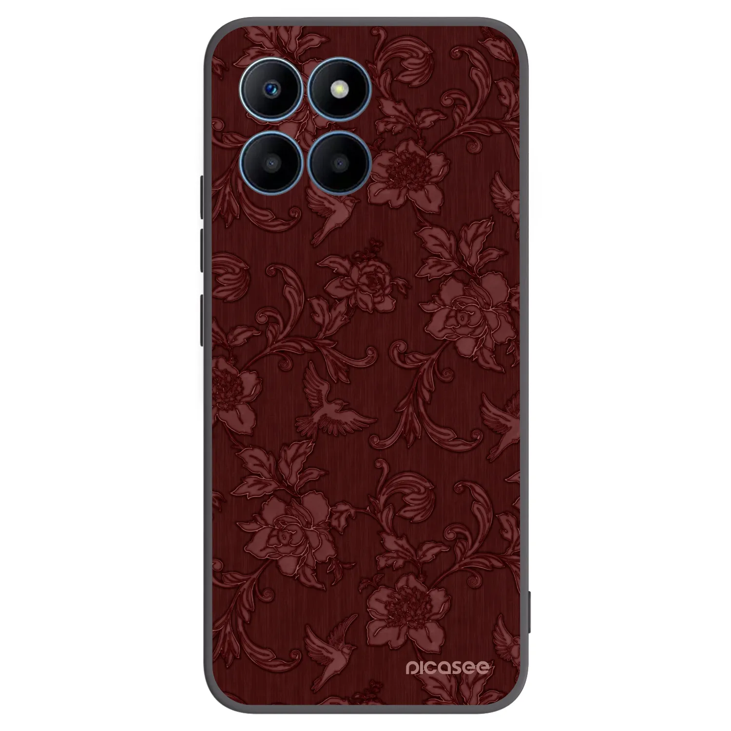 Picasee silikonski črni ovitek za Honor 70 Lite - Red Elegance