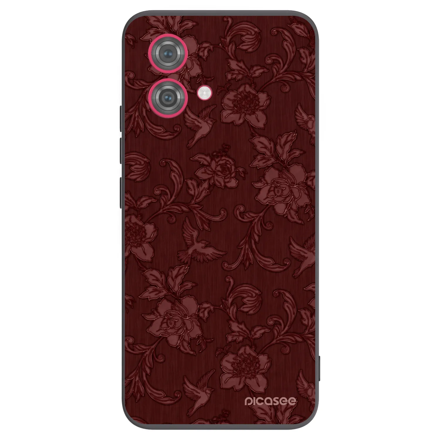 Picasee silikonski črni ovitek za Motorola Moto G84 5G - Red Elegance