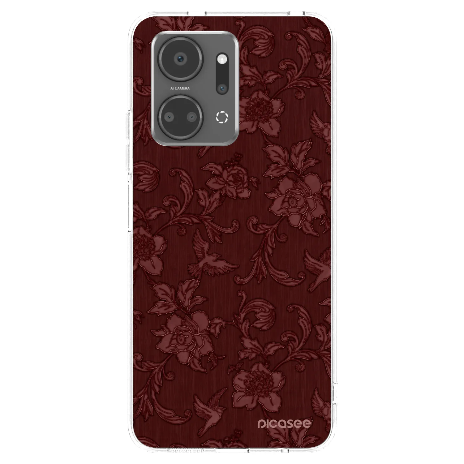 Picasee silikonski prozorni ovitek za Honor X7a - Red Elegance
