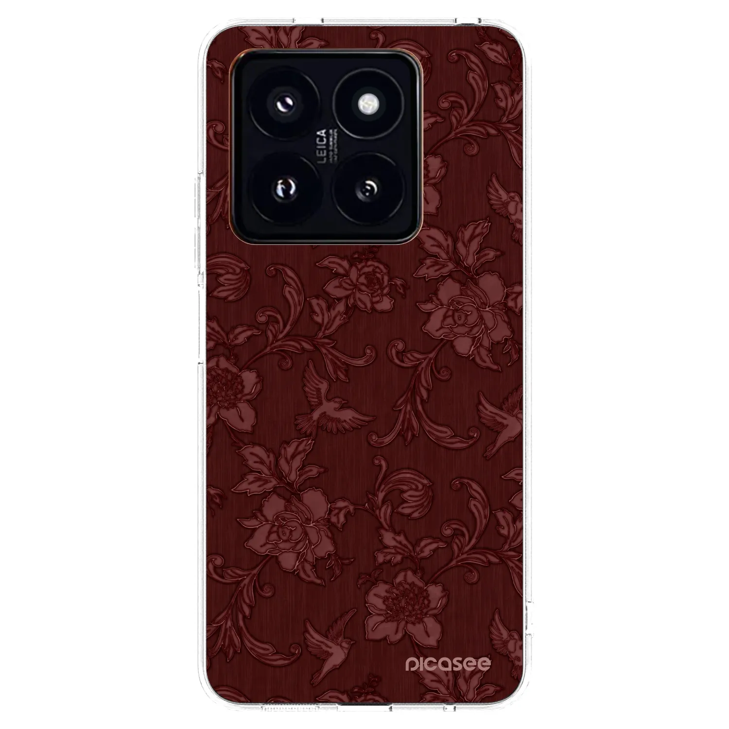 Picasee silikonski prozorni ovitek za Xiaomi 14 Pro - Red Elegance