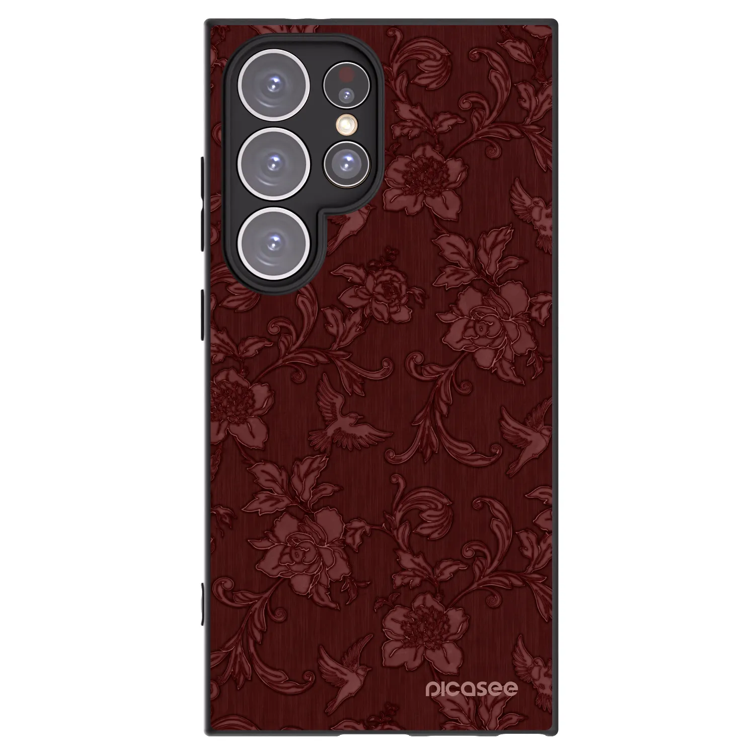 Picasee silikonski črni ovitek za Samsung Galaxy S24 Ultra S928B 5G - Red Elegance