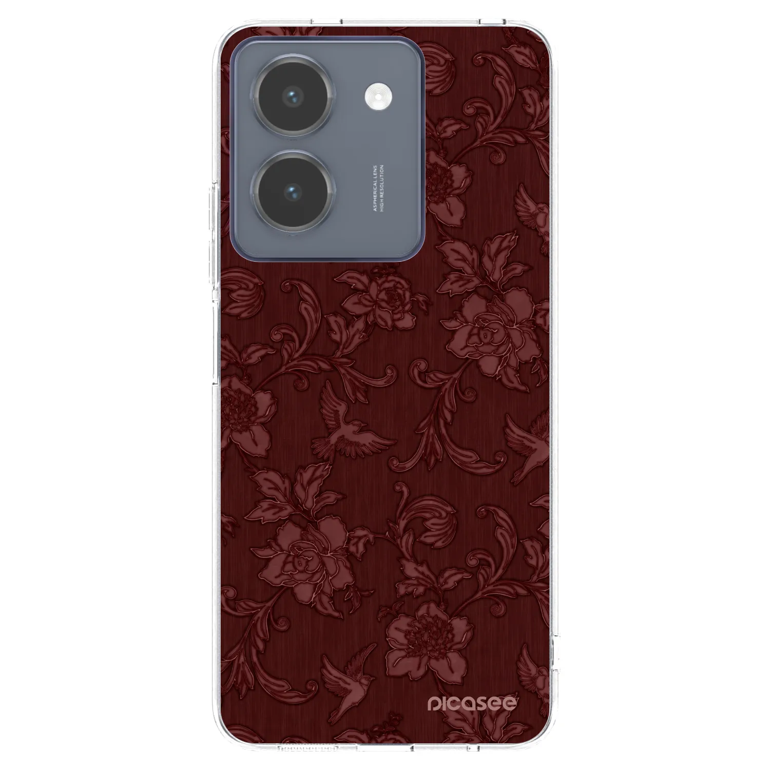 Picasee silikonski prozorni ovitek za Vivo Y36 4G - Red Elegance