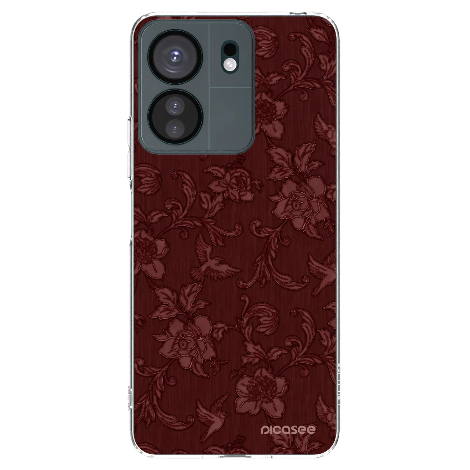 Picasee silikonski prozorni ovitek za Xiaomi Redmi 13C 4G - Red Elegance