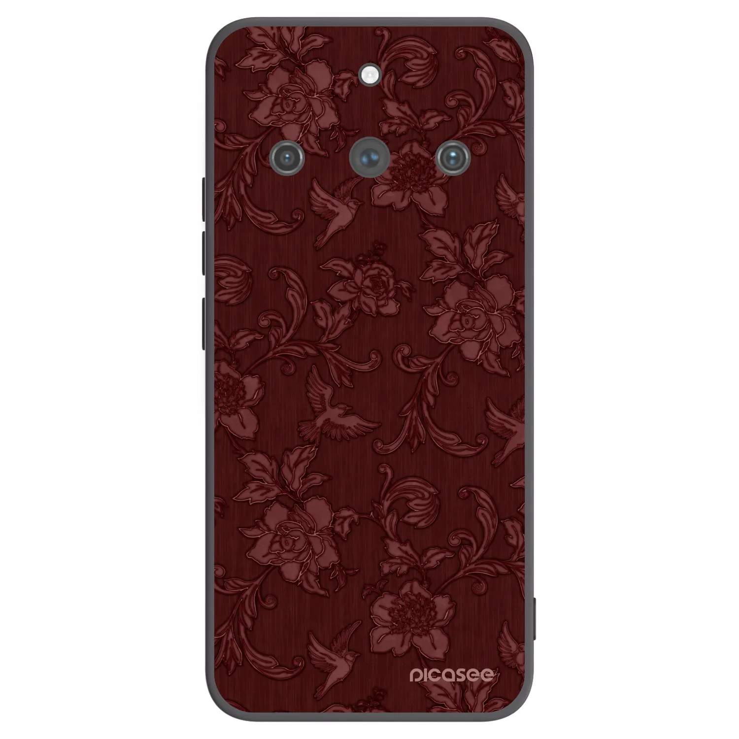 Picasee silikonski črni ovitek za Realme 11 Pro+ - Red Elegance