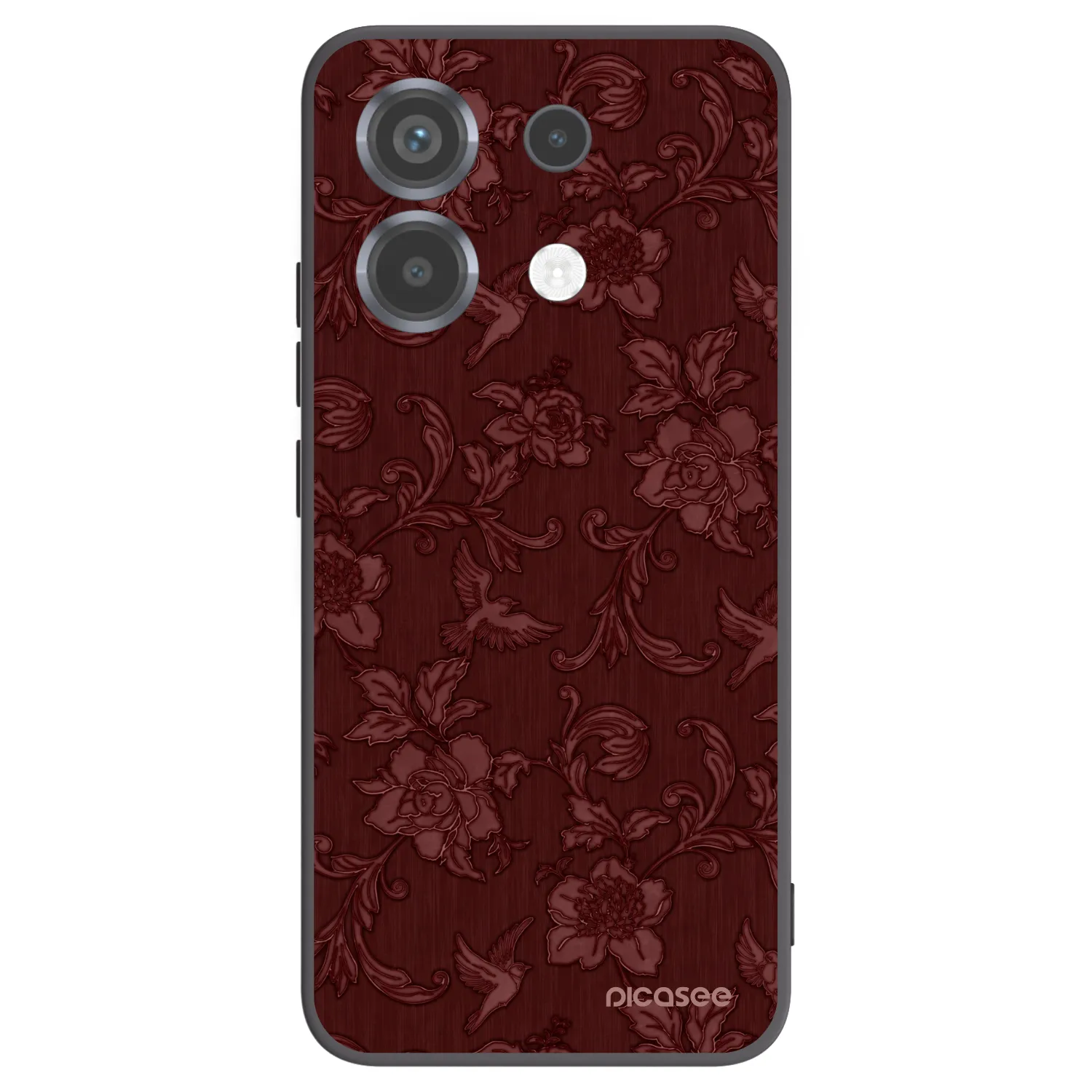 Picasee silikonski črni ovitek za Xiaomi Poco X6 - Red Elegance