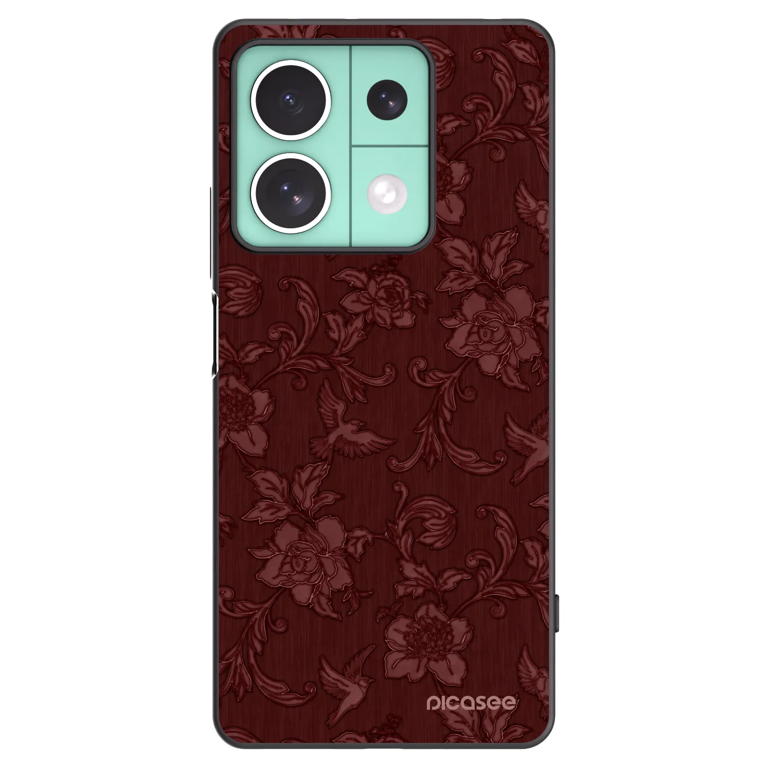 Picasee silikonski črni ovitek za Xiaomi Redmi Note 13 5G - Red Elegance