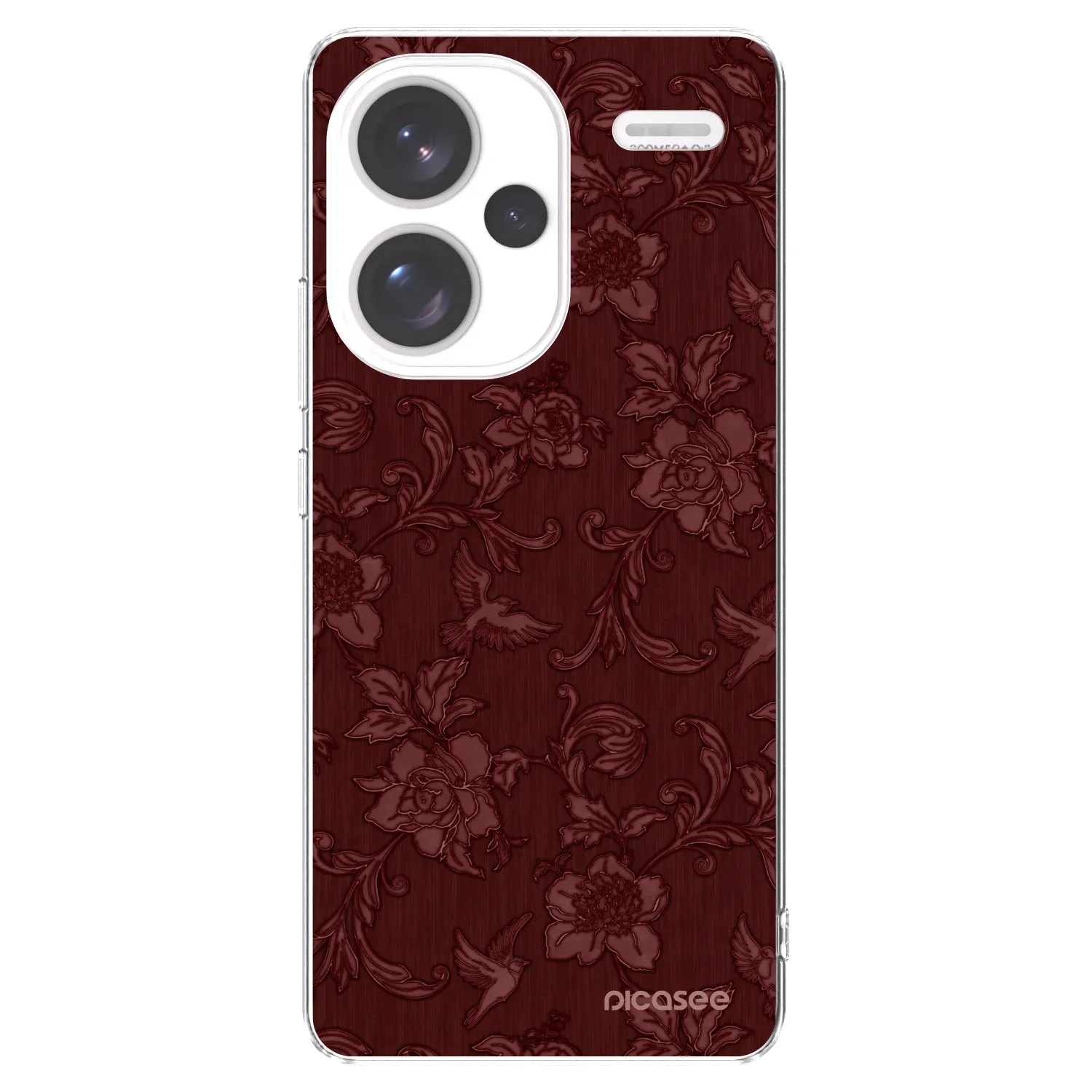 Picasee silikonski prozorni ovitek za Xiaomi Redmi Note 13 Pro+ 5G - Red Elegance