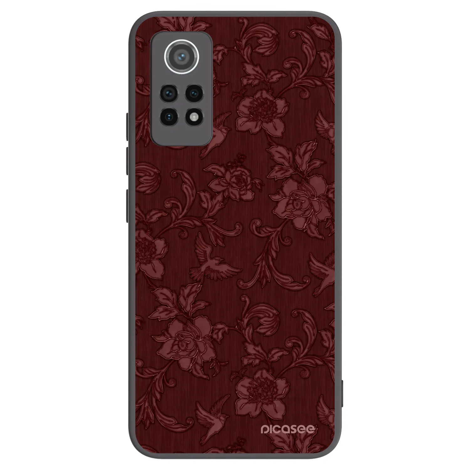 Picasee silikonski črni ovitek za Xiaomi Redmi Note 12 Pro 4G - Red Elegance