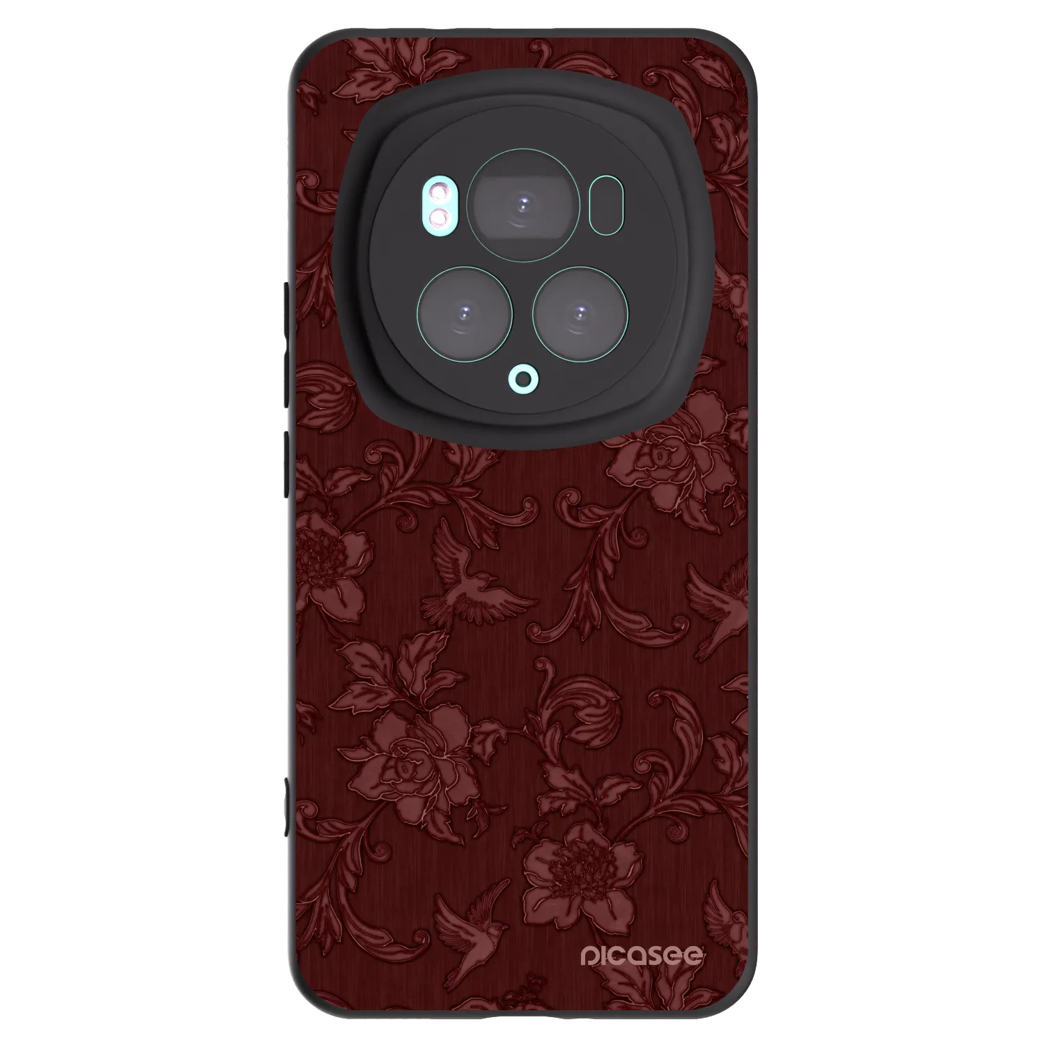 Picasee silikonski črni ovitek za Honor Magic6 Pro - Red Elegance