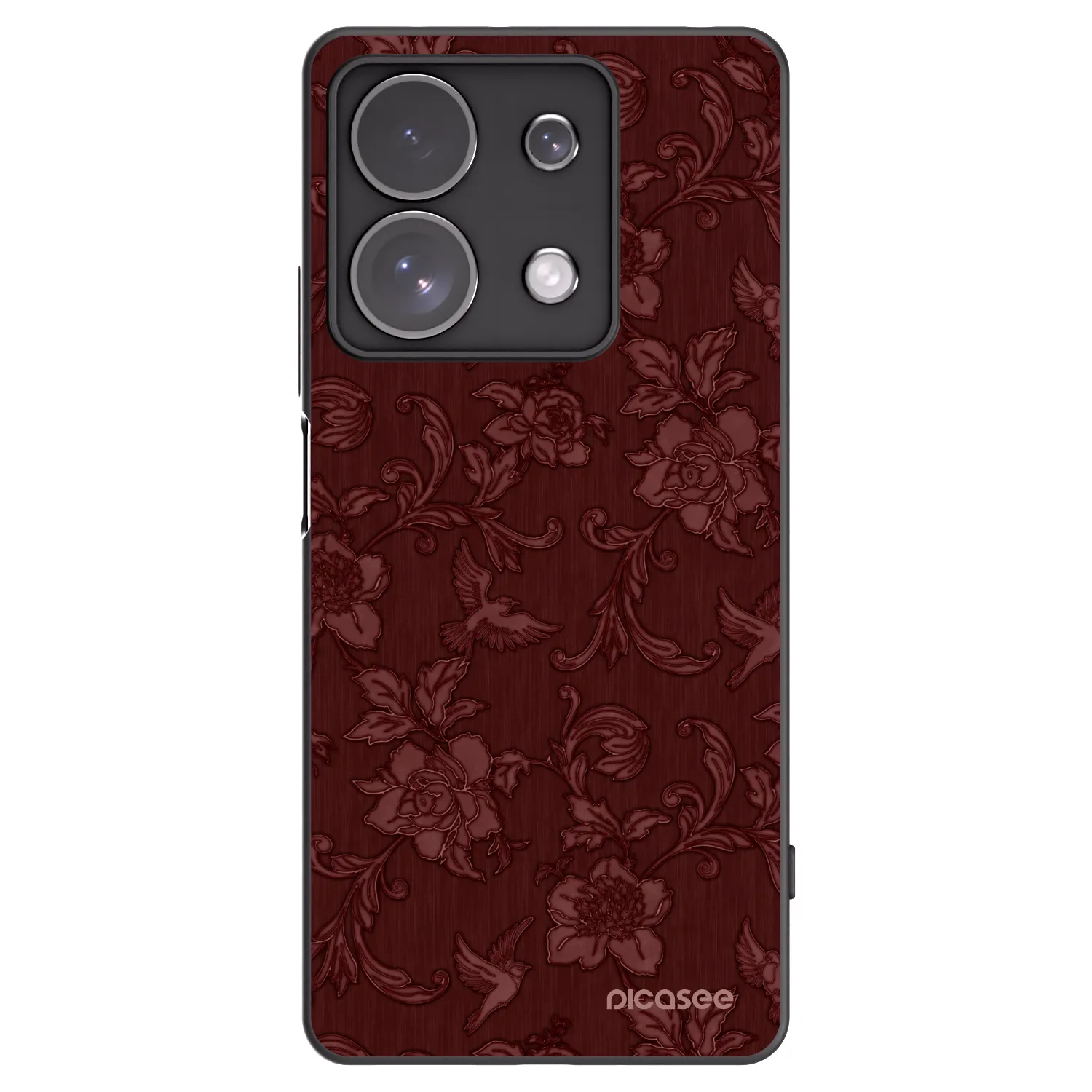 Picasee silikonski črni ovitek za Xiaomi Redmi Note 13 Pro 4G - Red Elegance