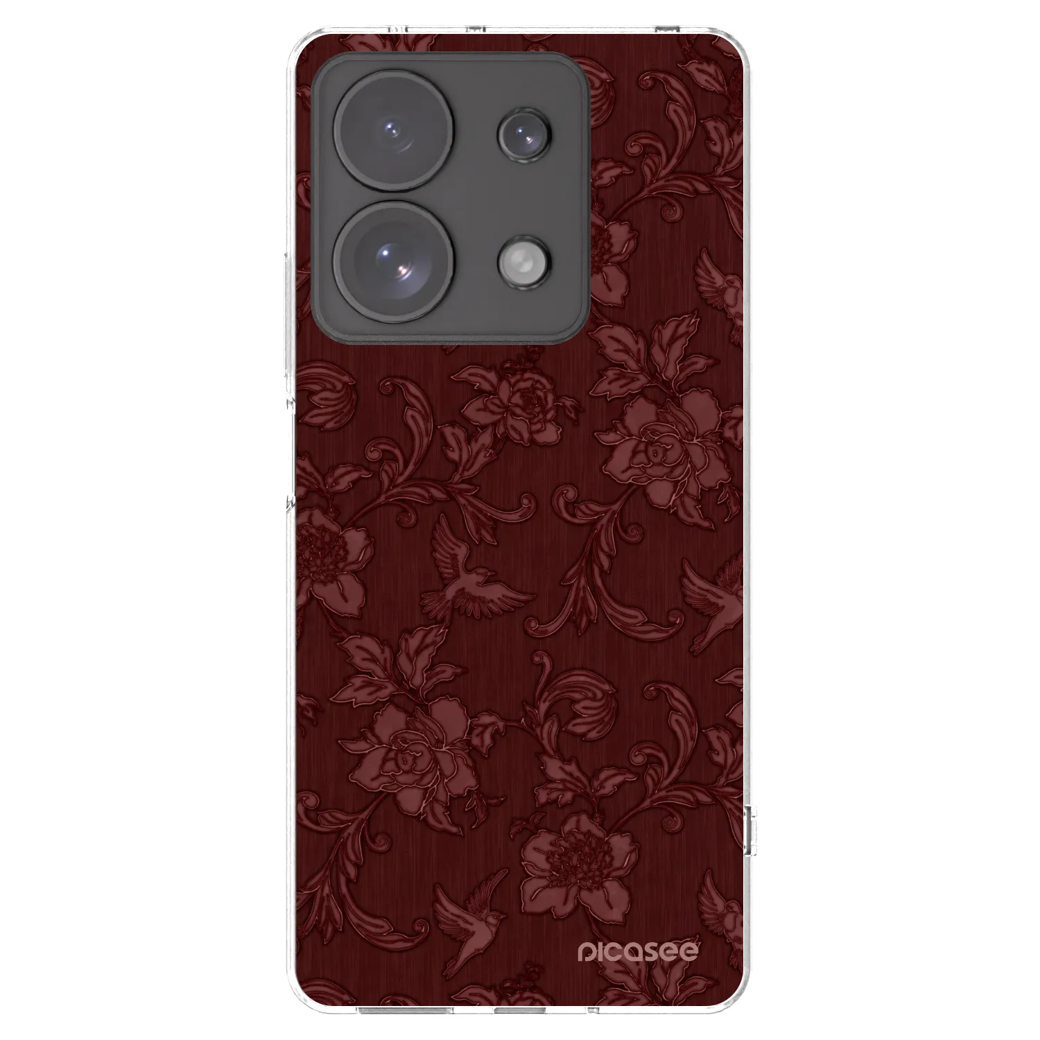 Picasee silikonski prozorni ovitek za Xiaomi Redmi Note 13 Pro 4G - Red Elegance