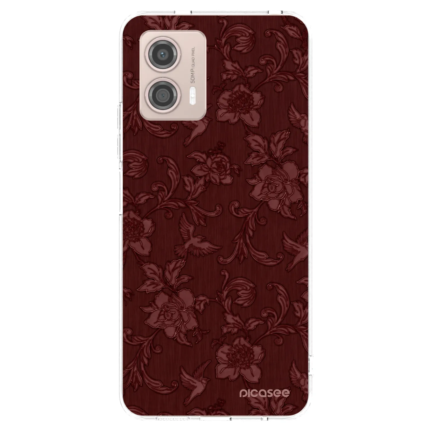 Picasee silikonski prozorni ovitek za Motorola Moto G53 5G - Red Elegance