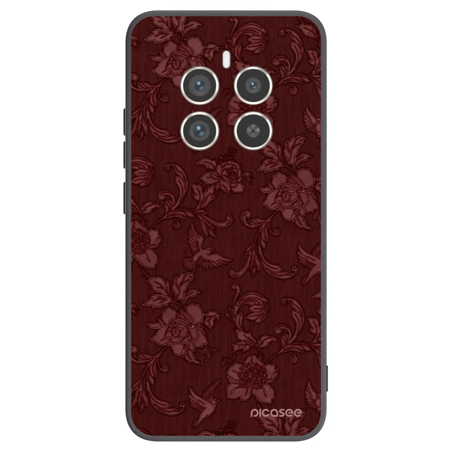 Picasee silikonski črni ovitek za Realme 12 Pro 5G - Red Elegance