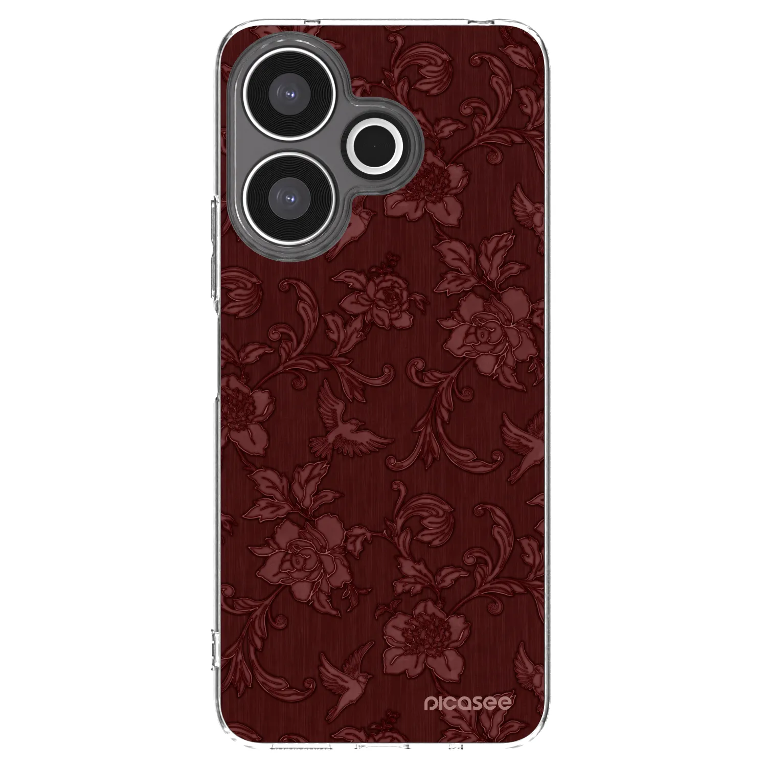 Picasee silikonski prozorni ovitek za Xiaomi Redmi 13 4G - Red Elegance