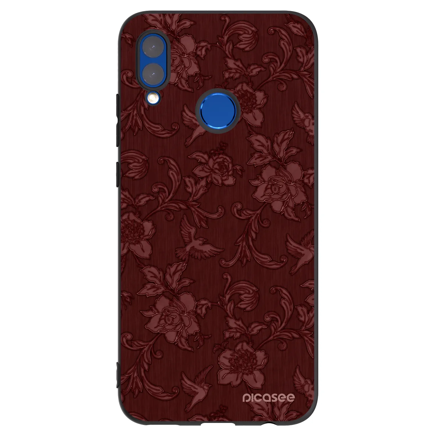 Picasee silikonski črni ovitek za Honor 10 Lite - Red Elegance