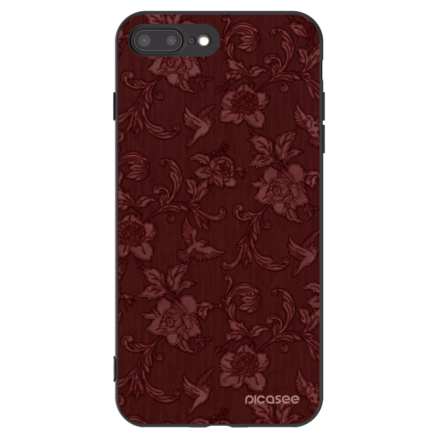 Picasee silikonski črni ovitek za Apple iPhone 7 Plus - Red Elegance