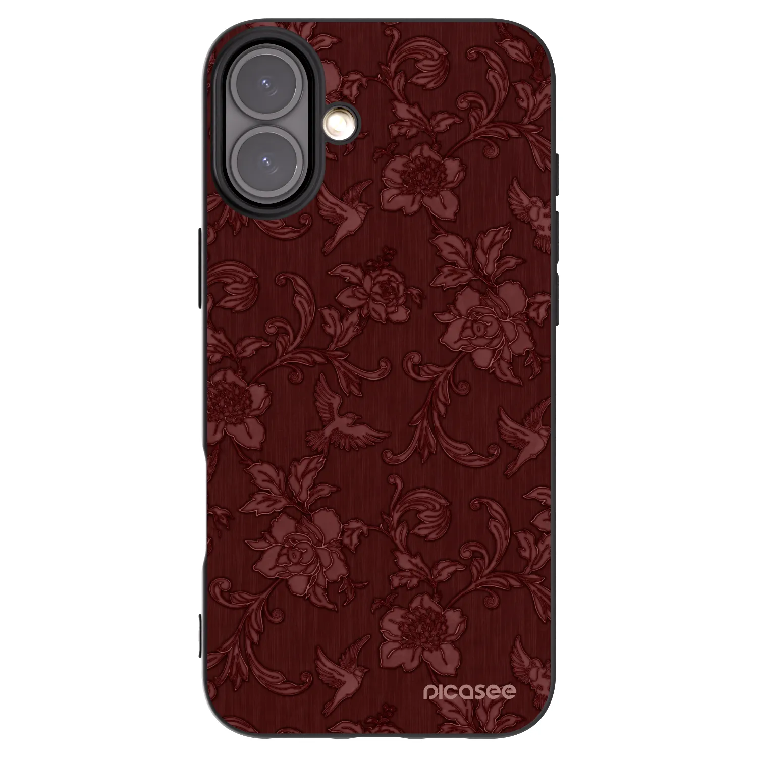 Picasee silikonski črni ovitek za Apple iPhone 16 Plus - Red Elegance