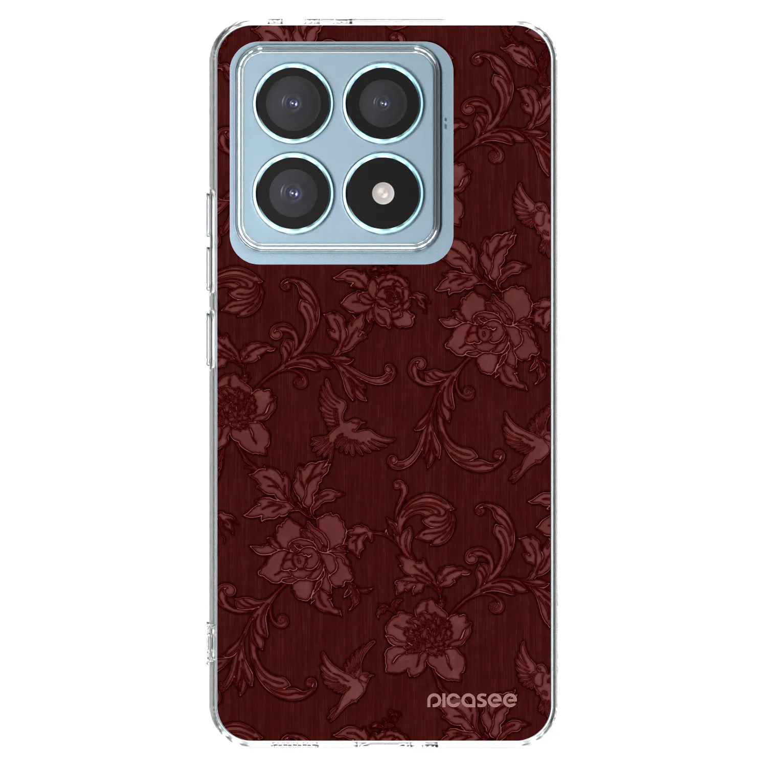 Picasee silikonski prozorni ovitek za Xiaomi 14T Pro - Red Elegance