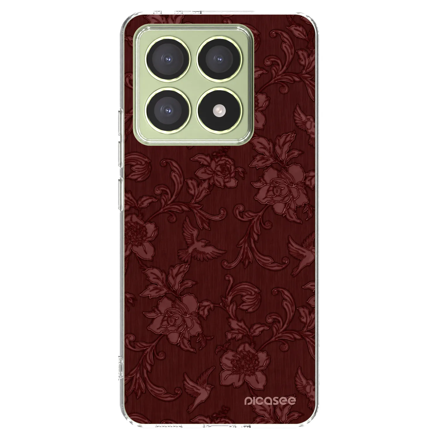 Picasee silikonski prozorni ovitek za Xiaomi 14T - Red Elegance