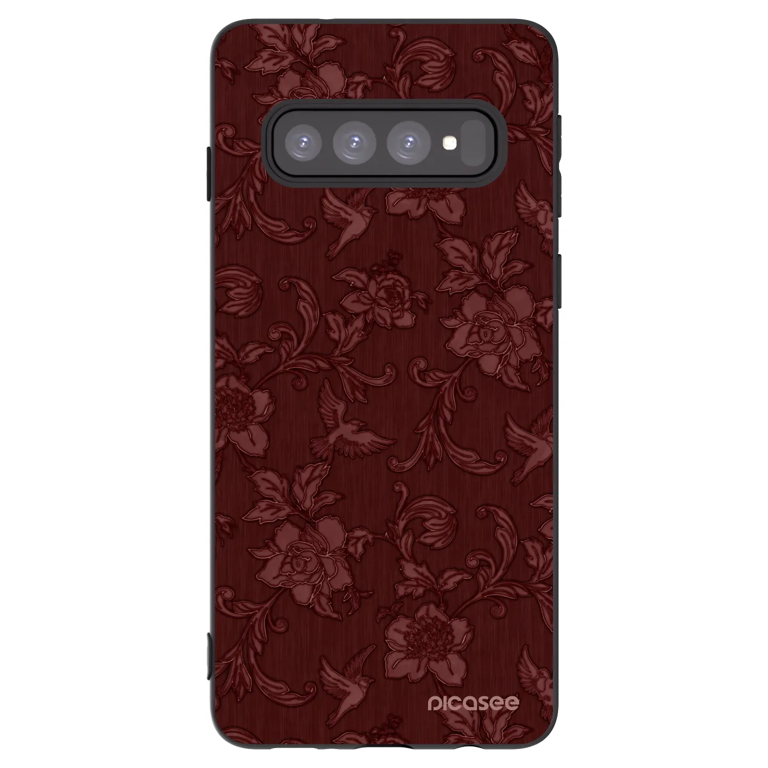 Picasee silikonski črni ovitek za Samsung Galaxy S10 G973 - Red Elegance