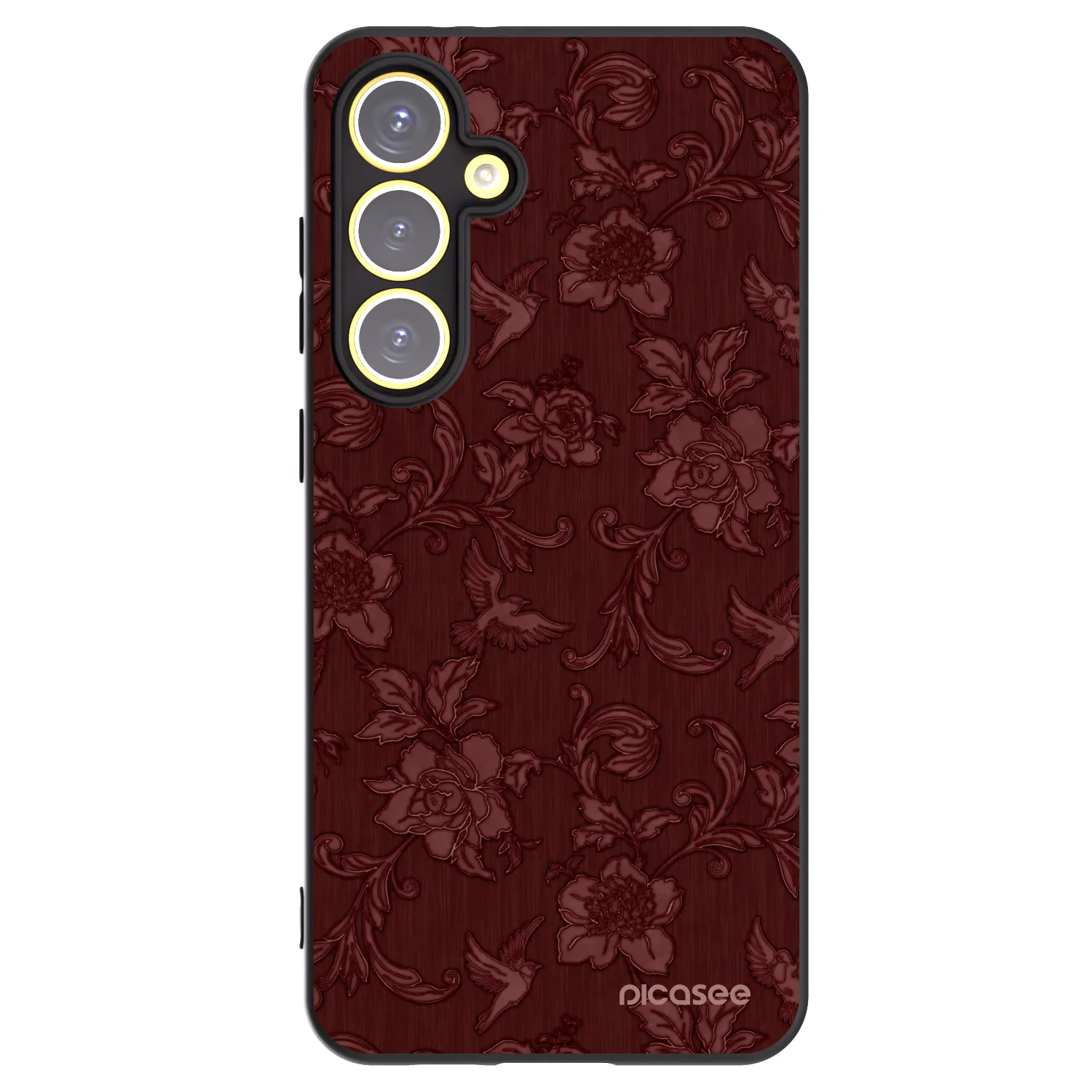 Picasee silikonski črni ovitek za Samsung Galaxy S24 FE S721B - Red Elegance