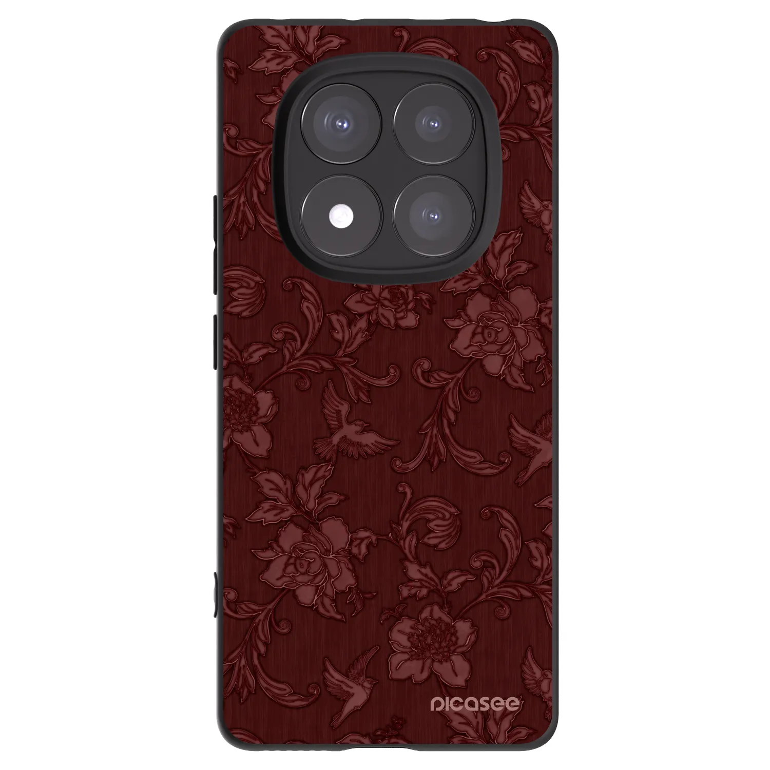 Picasee silikonski črni ovitek za Xiaomi Redmi Note 14 Pro+ 5G - Red Elegance
