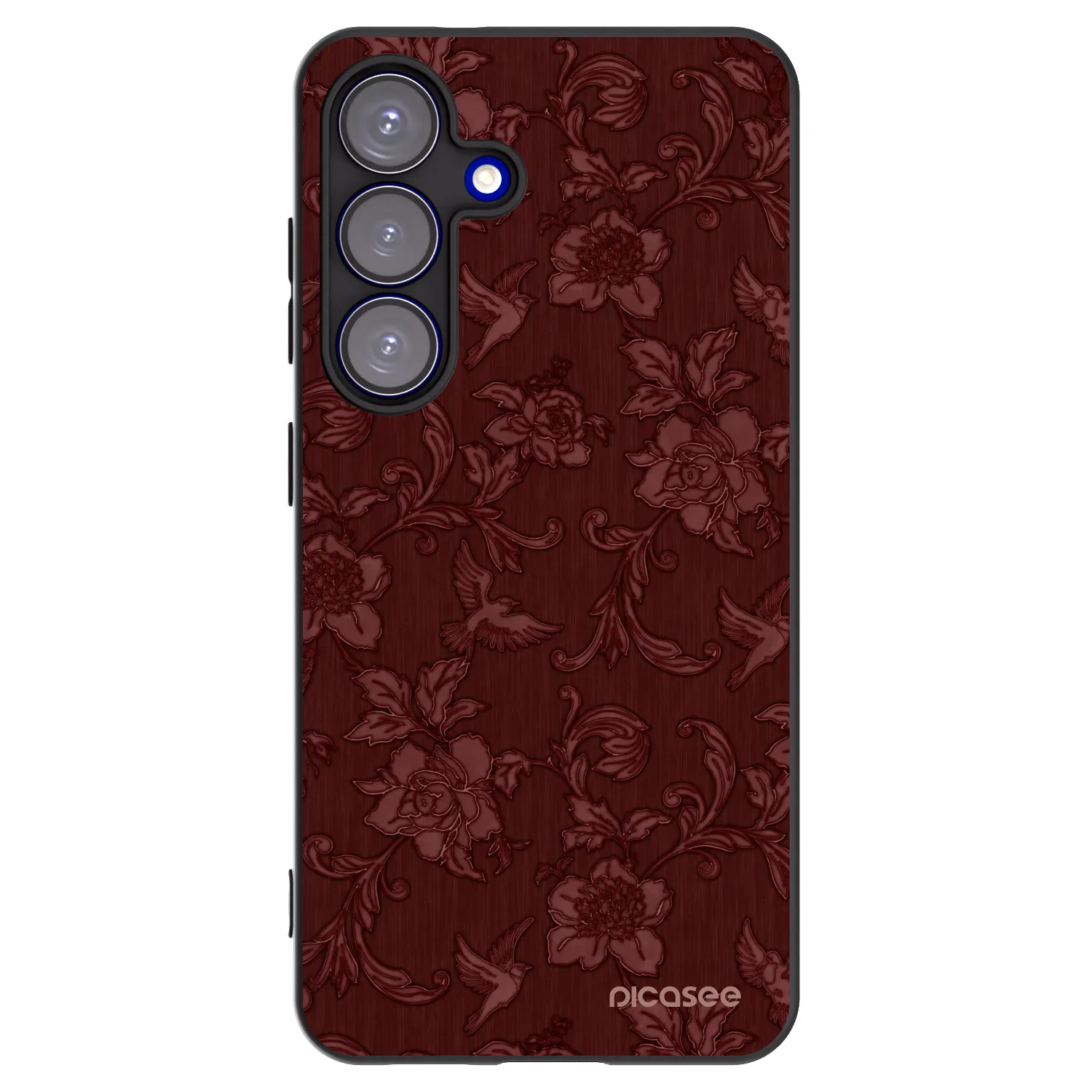 Picasee silikonski črni ovitek za Samsung Galaxy S25 5G - Red Elegance