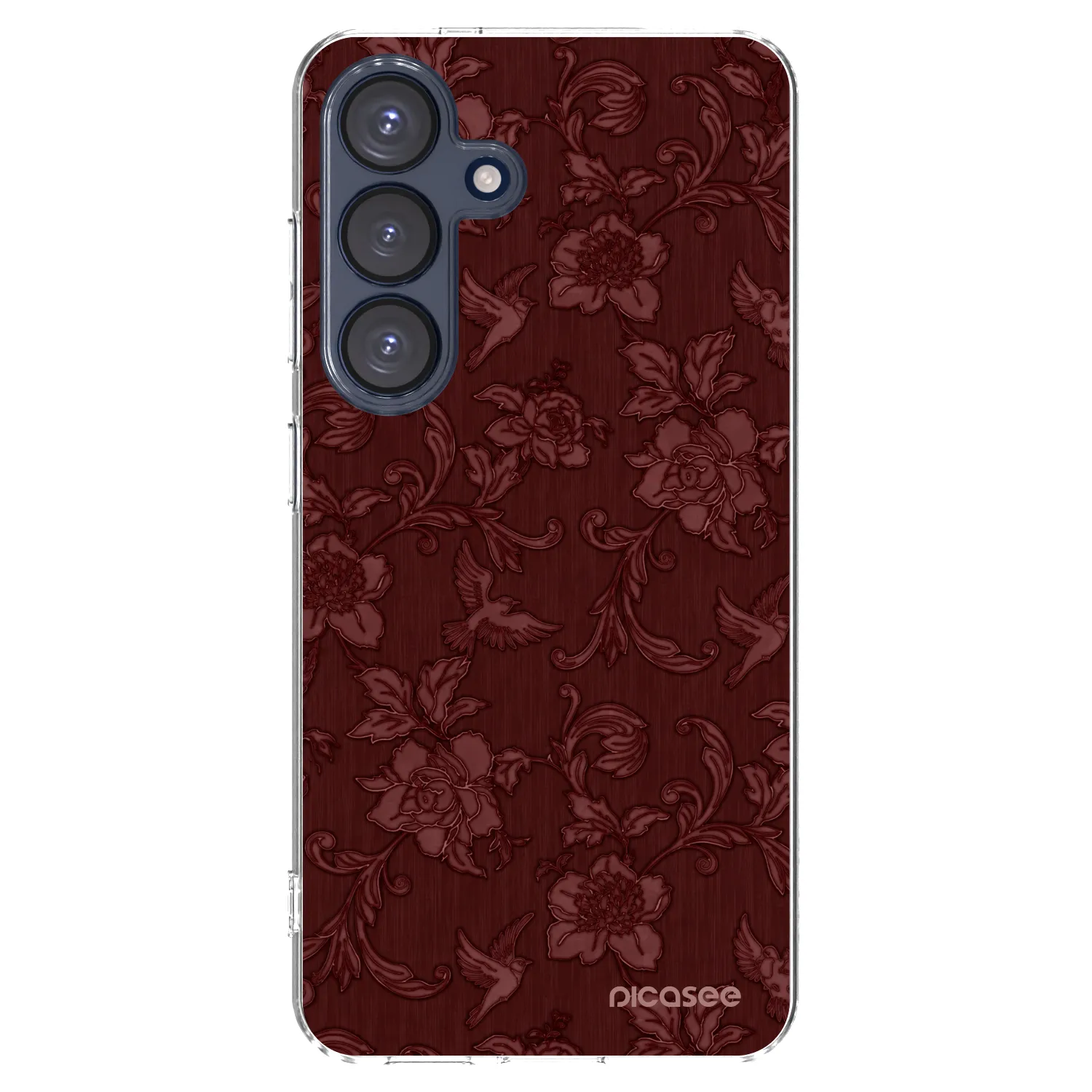 Picasee silikonski prozorni ovitek za Samsung Galaxy S25 5G - Red Elegance
